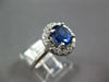 1.62CT DIAMOND & AAA SAPPHIRE 14K WHITE GOLD 3D OVAL HALO FLOWER ENGAGEMENT RING