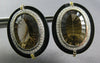51.61CT DIAMOND & AAA SMOKY TOPAZ & ONYX 14K WHITE GOLD CLIP ON HANGING EARRINGS