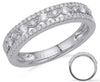 .35CT DIAMOND 14KT WHITE GOLD 3D 3 ROW ROUND & MARQUISE SHAPE ANNIVERSARY RING