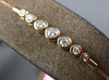 .35CT DIAMOND 14KT ROSE GOLD BEZEL 7 STONE GRADUATING ADJUSTABLE TENNIS BRACELET