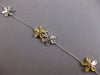 ESTATE .89CT DIAMOND 14KT 2 TONE GOLD 3D MULTI FLOWER BY THE YARD LOVE BRACELET