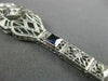 ANTIQUE 1.22CT DIAMOND & AAA SAPPHIRE 14K WHITE GOLD 3D FILIGREE BRACELET #21631