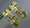 ESTATE WIDE .75CT DIAMOND 14KT 2 TONE GOLD 3D ROUND & PRINCESS CLIP ON EARRINGS