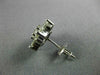 ESTATE LARGE 2.50CT DIAMOND 14KT WHITE GOLD FLOWER STAR SCREW BACK STUD EARRINGS
