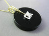 ANTIQUE EX LARGE DIAMOND & AAA BLACK ONYX 14KT 2 TONE GOLD " OK " PENDANT #20444