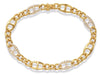 .75CT DIAMOND 14KT YELLOW GOLD 3D OVAL LOVE KNOT BY THE YARD ETERNITY BRACELET