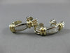 ESTATE LONG .70CT DIAMOND BAGUETTE 14KT 2 TONE GOLD UMBRELLA EARRINGS CUTE! 6162