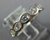 ESTATE .53CT DIAMOND 18K WHITE GOLD 3D CLASSIC ROUND OVAL BEZEL ANNIVERSARY RING