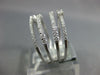ESTATE WIDE .86CT DIAMOND 18KT WHITE GOLD OPEN MULTI ROW SEMI ETERNITY FUN RING