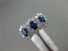 WIDE 2.0CT DIAMOND & AAA OVAL SAPPHIRE 14KT WHITE GOLD PAST PRESENT FUTURE RING