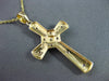 ESTATE .08CT ETOILE DIAMOND 14K WHITE & YELLOW GOLD CROSS PENDANT & CHAIN #22924