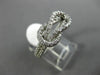 ESTATE WIDE .70CT DIAMOND 14K WHITE GOLD 3D INFINITY LOVE KNOT PROMISE LOVE RING