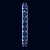 1.43CT AAA SAPPHIRE 14KT WHITE GOLD CLASSIC SHARED PRONG ETERNITY FUN LOVE RING