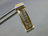 WIDE .74CT DIAMOND 14KT 2 TONE GOLD 3D PRINCESS UMBRELLA HUGGIE HANGING EARRINGS