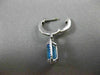 ESTATE 3.98CT DIAMOND & BLUE TOPAZ 14KT WHITE GOLD HALO HANGING EARRINGS #25034