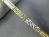 ANTIQUE 1.15CT DIAMOND 14KT WHITE & YELLOW GOLD 3D FILIGREE FUN BRACELET #22381