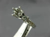 ANTIQUE .50CT DIAMOND 14KT WHITE GOLD 3 STONE SEMI MOUNT ENGAGEMENT RING #16334