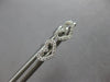 ESTATE SMALL .10CT DIAMOND 14KT WHITE GOLD 3D OPEN HEART LOVE STUD EARRINGS