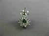 ESTATE 1.9CT DIAMOND & AAA COLOMBIAN EMERALD 14K WHITE GOLD STUD EARRINGS #26077