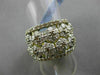 ESTATE LARGE 2.12CTW FANCY YELLOW & WHITE DIAMOND 18KT YELLOW GOLD FLOWER RING