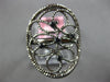 ESTATE WIDE .15CT BLACK DIAMOND 14KT BLACK GOLD 3D OPEN FILIGREE FLOWER FUN RING