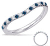 .28CT DIAMOND & AAA SAPPHIRE 14KT WHITE GOLD 3D CLASSIC V SHAPE ANNIVERSARY RING