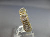 LARGE 1.15CT DIAMOND 14KT YELLOW GOLD ROUND & BAGUETTE UNISEX ANNIVERSARY RING