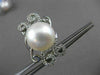ESTATE .37CT DIAMOND & SOUTH SEA PEARL 18KT WHITE GOLD FILIGREE CLIP ON EARRINGS