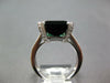 LARGE 7.75CT DIAMOND & AAA GREEN TOURMALINE 18KT WHITE GOLD 3D ENGAGEMENT RING
