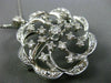 ANTIQUE LARGE 1.70CT OLD MINE DIAMOND 14KT WHITE GOLD FLOWER PIN PENDANT #23380