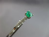 ESTATE .70CT DIAMOND & AAA EMERALD 18K WHITE GOLD SQUARE & ROUND ENGAGEMENT RING