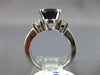 ESTATE LARGE 4.26CT DIAMOND & AAA SAPPHIRE 14KT WHITE GOLD OVAL ENGAGEMENT RING