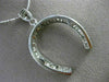 ESTATE LARGE PLATINUM 2.60CT DIAMOND 3D HORSESHOE LUCKY FLOATING PENDANT #21965