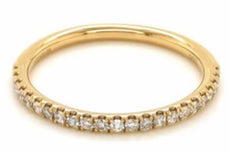 .20CT DIAMOND 18KT YELLOW GOLD 3D CLASSIC SEMI ETERNITY WEDDING ANNIVERSARY RING