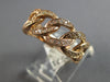 ESTATE .45CT DIAMOND 14KT ROSE GOLD CLASSIC 8MM LOVE KNOT MULTI LINK FUN RING
