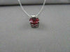 ESTATE 2.04CT DIAMOND & RUBELITE 14KT WHITE GOLD 3D SOLITAIRE OVAL PENDANT #XXX