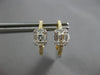 .50CT DIAMOND 18KT YELLOW GOLD 3D ROUND & BAGUETTE HUGGIE HOOP HANGING EARRINGS
