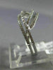ESTATE .37CT DIAMOND 18KT WHITE GOLD MULTI ROW INFINITY SEMI ETERNITY LOVE RING