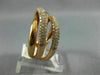 ESTATE WIDE 1.03CT DIAMOND 14KT ROSE GOLD 3D CLASSIC MULTI ROW ANNIVERSARY RING