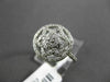 ESTATE WIDE .33CT DIAMOND 14KT WHITE GOLD OPEN FLORAL STAR COCKTAIL FUN RING