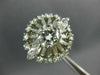 ESTATE EXTRA LARGE 2.46CT DIAMOND PLATINUM 3D MULTI SHAPE FLOWER ENGAGEMENT RING