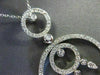 ESTATE LARGE 2.10CT DIAMOND 14K WHITE GOLD FLOATING CIRCLE OF LIFE PENDANT #1585
