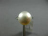 ANTIQUE LARGE .10CT DIAMOND & AAA SOUTH SEA PEARL PLATINUM 3D ENGAGEMENT RING