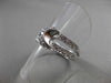 ANTIQUE WIDE .65CT DIAMOND 14KT WHITE GOLD 3D PAVE MOON DOUBLE BAND RING #3217