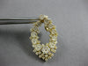 LARGE 3.55CT DIAMOND 14KT YELLOW GOLD 3D MULTI FLOWER FLEXIBLE HANGING EARRINGS