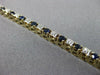ESTATE 1.35CT DIAMOND & AAA SAPPHIRE 14K W&Y GOLD SQUARE TENNIS BRACELET 22378