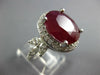LARGE 12.15CT DIAMOND & AAA RUBY 14K WHITE GOLD OVAL ROUND & MARQUISE RING 26886