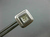 ESTATE LARGE .65CT DIAMOND 14KT WHITE GOLD 3D PRINCESS SQUARE STUD EARRINGS #743