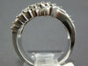 ESTATE WIDE 1.36CT DIAMOND 18KT WHITE GOLD ROUND & BAGUETTE CRISS CROSS FUN RING