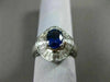 ESTATE WIDE 2.82CT DIAMOND & KASHMIR SAPPHIRE 18KT WHITE GOLD 3D ENGAGEMENT RING